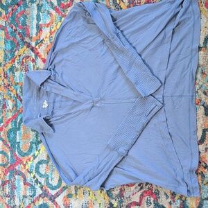 Free People We The Free Oversized Henley Blue XS